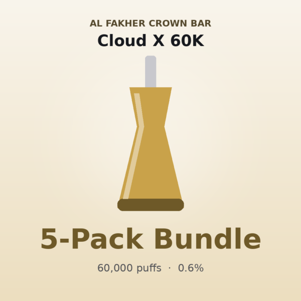 Al Fakher Crown Bar Cloud X 60K 5 Pack